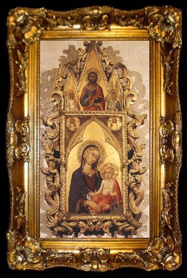 framed  Simone Martini Madonna and Child with Angels and the Saviour, ta009-2